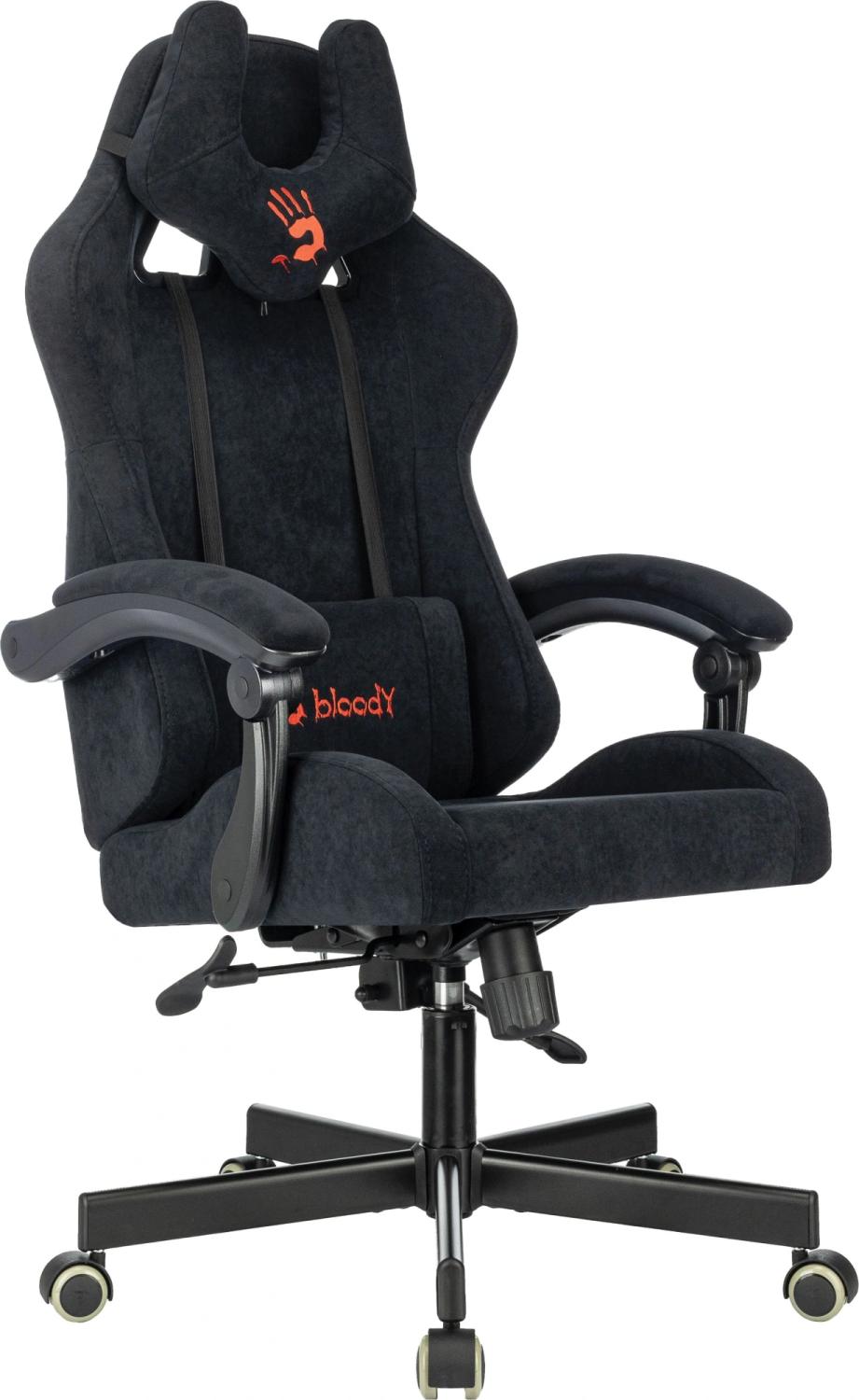 Кресло игровое A4Tech Bloody GC-560 черный Formula 999 искусств. замша с подголов. крестов.металл