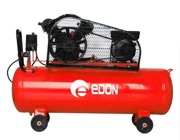 Компрессор Edon Edon OAC-100/2400 масляный 2400Вт, 3.2 л.с, 360 л/мин, ресивер 100л, поршн. ременный