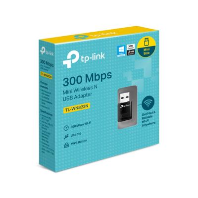 Сетевой адаптер TP-Link TL-WN823N USB 2.0 (802.11b/g/n 2.4ГГц 300Мбит/с,1x2dBi) черный