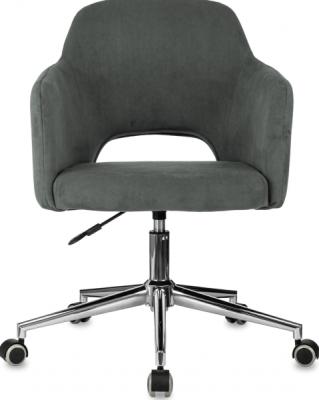Кресло Бюрократ CH-390SL серый Alfa 44 крестов. металл хром