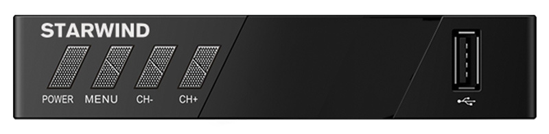 Ресивер DVB-T2 Starwind CT-140 черный DVB-T2/DVB-C/IPTV /Кабель RCA в комплекте