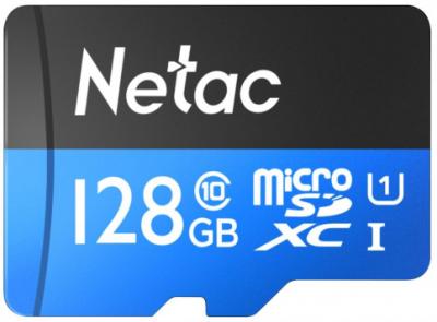 Карта памяти Transflash (MicroSDХC) Card 128 GB Class 10 Netac NT02P500STN-128G-R P500 c SD adapter