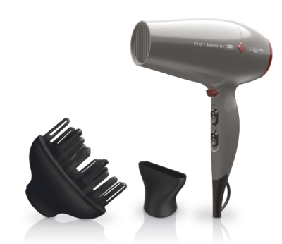 Фен GA.MA GH 0303 Diamond 3D Titan Keratin 2300Вт, сверхлегкий