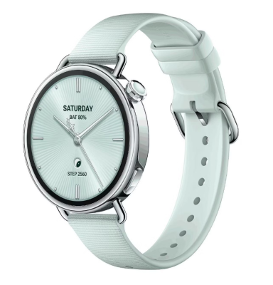 Смарт-часы Xiaomi Watch S4 41мм Fluororubber Strap (мятно-зеленый)