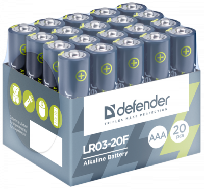 Батарейка Defender LR03 1шт. Size AAA алкалиновые