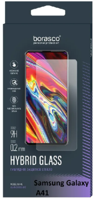 Защитное стекло для Samsung Galaxy A41 Black BORASCO HYBRYD GLASS 