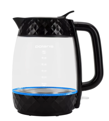 Чайник Polaris PWK1809CGL 1,8л., чёрный, стекло Waterway Pro