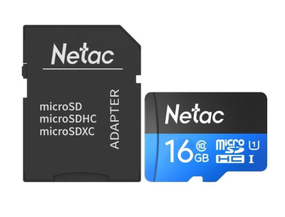 Карта памяти Transflash (MicroSDHC) Card_ 16 GB Class 10  Netac NT02P500STN-016G-S P500 
