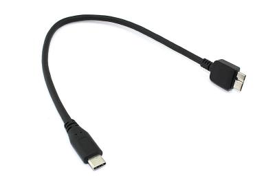 086998 Кабель Type-C на Micro USB Type B кабель 25см черный(для внешних жестких HDD в разъем Type-C)