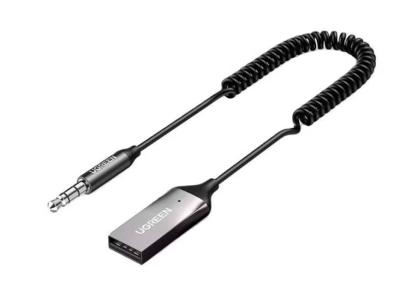 Адаптер автомобильный UGREEN CM309 (70601) Bluetooth 5.0 Car Receiver Aux with Mic Audio Adapter