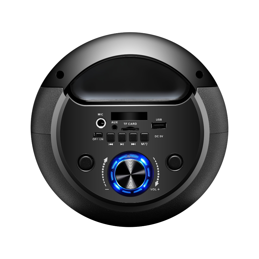 Колонка Ginzzu GM-210, Акустическая система Midi RGB/BT/USB/TF/FM/ДУ