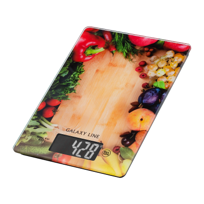 Весы кухонные Galaxy LINE GL 2817  стекло "овощи-фрукты"