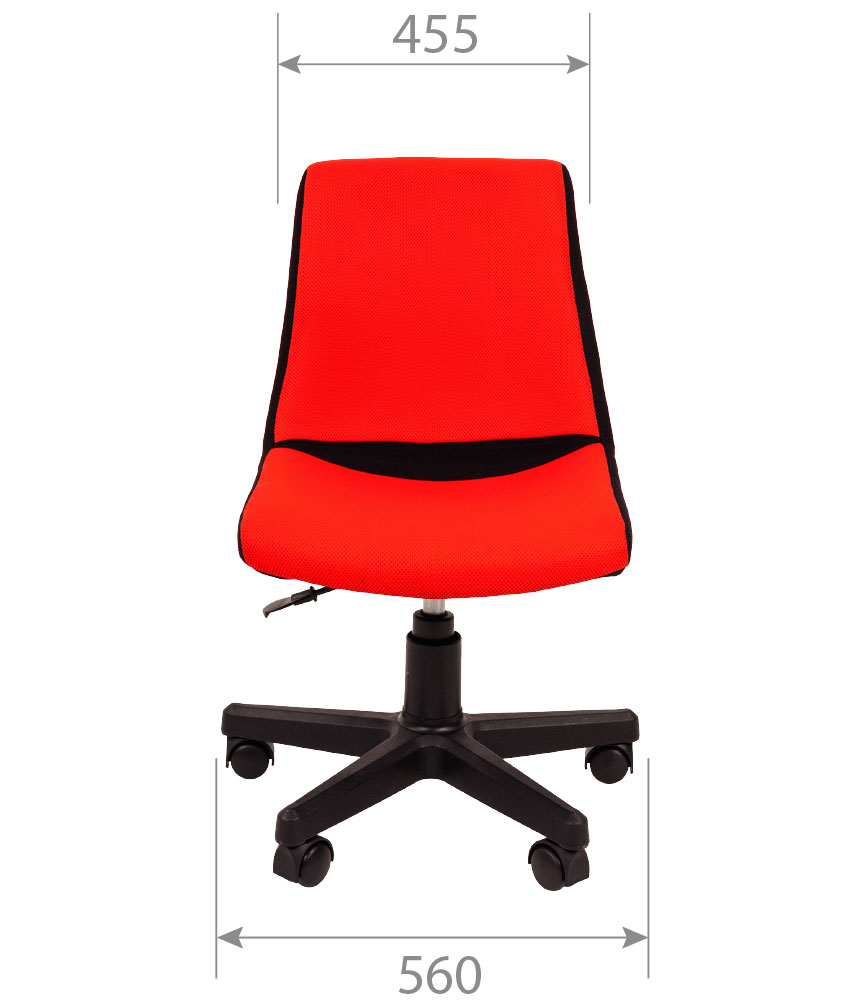 Кресло CHAIRMAN KIDS 115 ткань TW комбинир черн/красн, пластик черн, 60 кг.