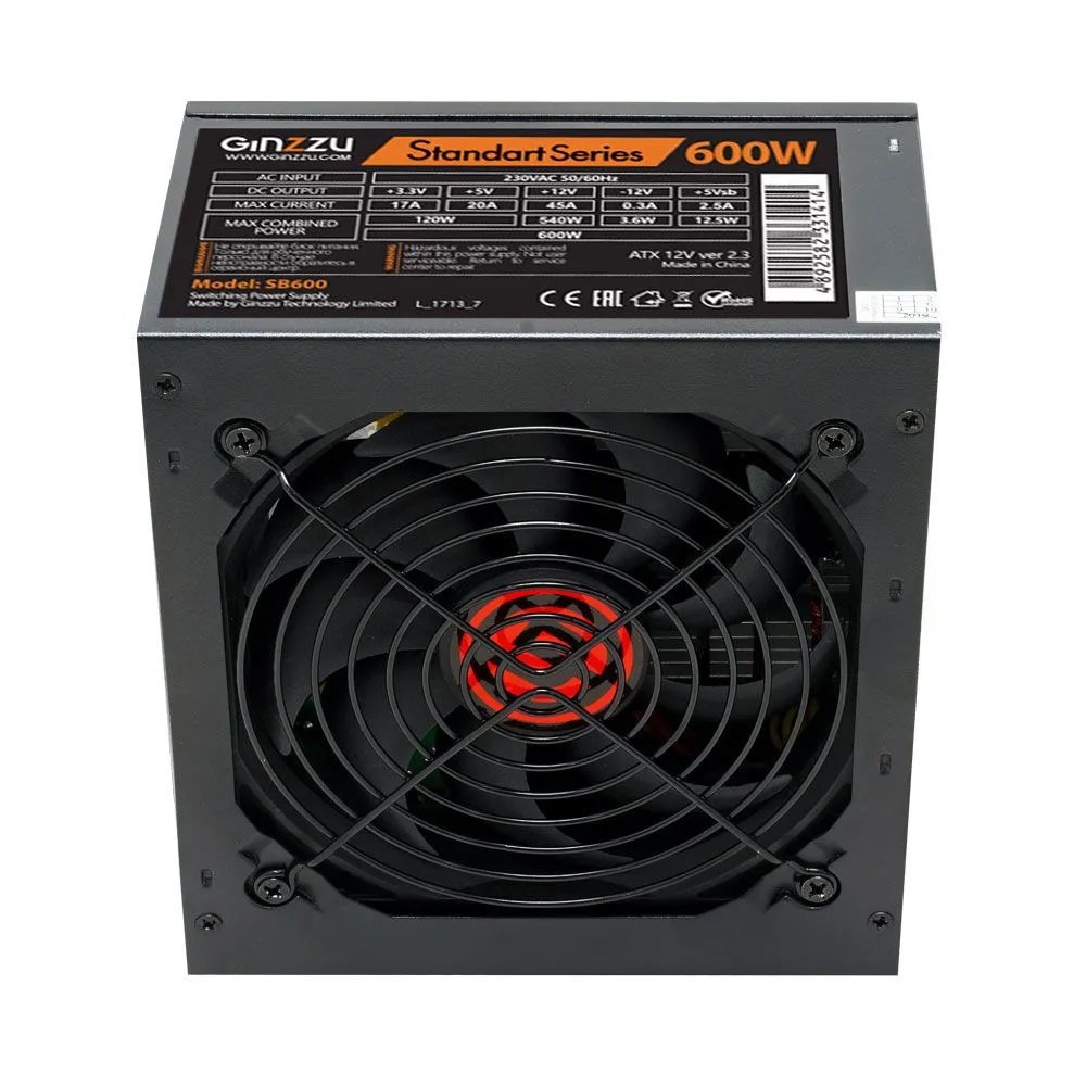 Блок питания 600W Ginzzu SB600 12CM