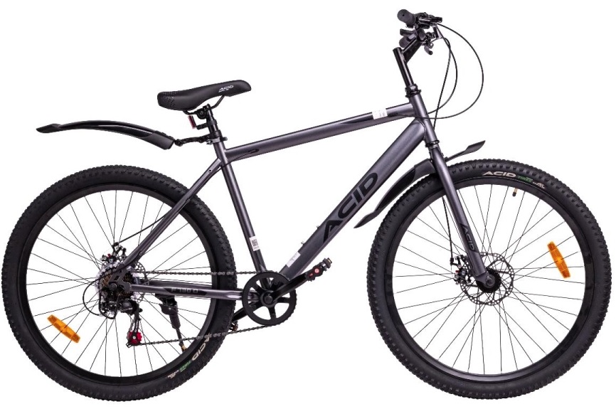 Велосипед ACID F 730 D (27,5" 7 ск. рост. 19") Gray Flat/Black 