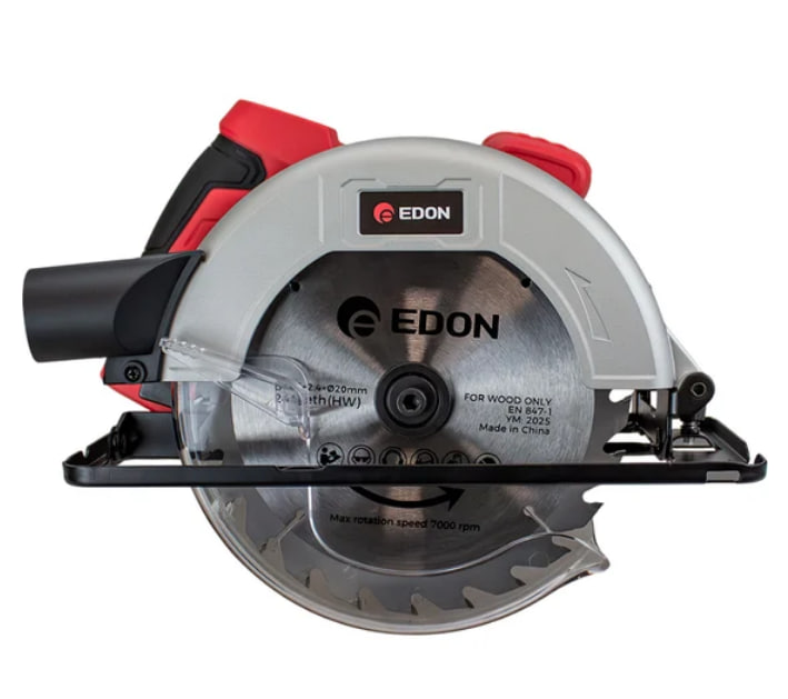 Электропила дисковая Edon CS-185/1400 (1400Вт;185х20х2.4х24Т; 6000об/мин; 62мм; 48мм)
