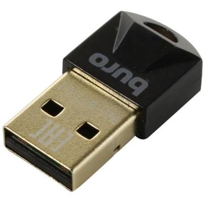 Контроллер Bluetooth USB Buro BU-BT502 Bluetooth 5.0+EDR class 1.5 20м (диск ПО) черный