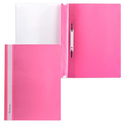 Папка-скоросшиватель пластик. А4, 180мкм, розовая с прозр. верхом, ASp_04112,  BERLINGO*,  184159