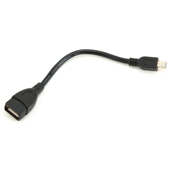 Кабель-переходник USB2.0 OTG Cablexpert A-OTG-AFBM-002, AF/MiniUSB(M), 0.15м, черный