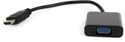 Переходник HDMI-VGA Cablexpert A-HDMI-VGA-04, 19M/15F, провод 15см