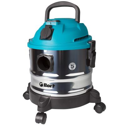 Строительный пылесос Bort BSS-1015 1250/250 Вт, бак 15л, сухая уборка + сбор влажного мусора