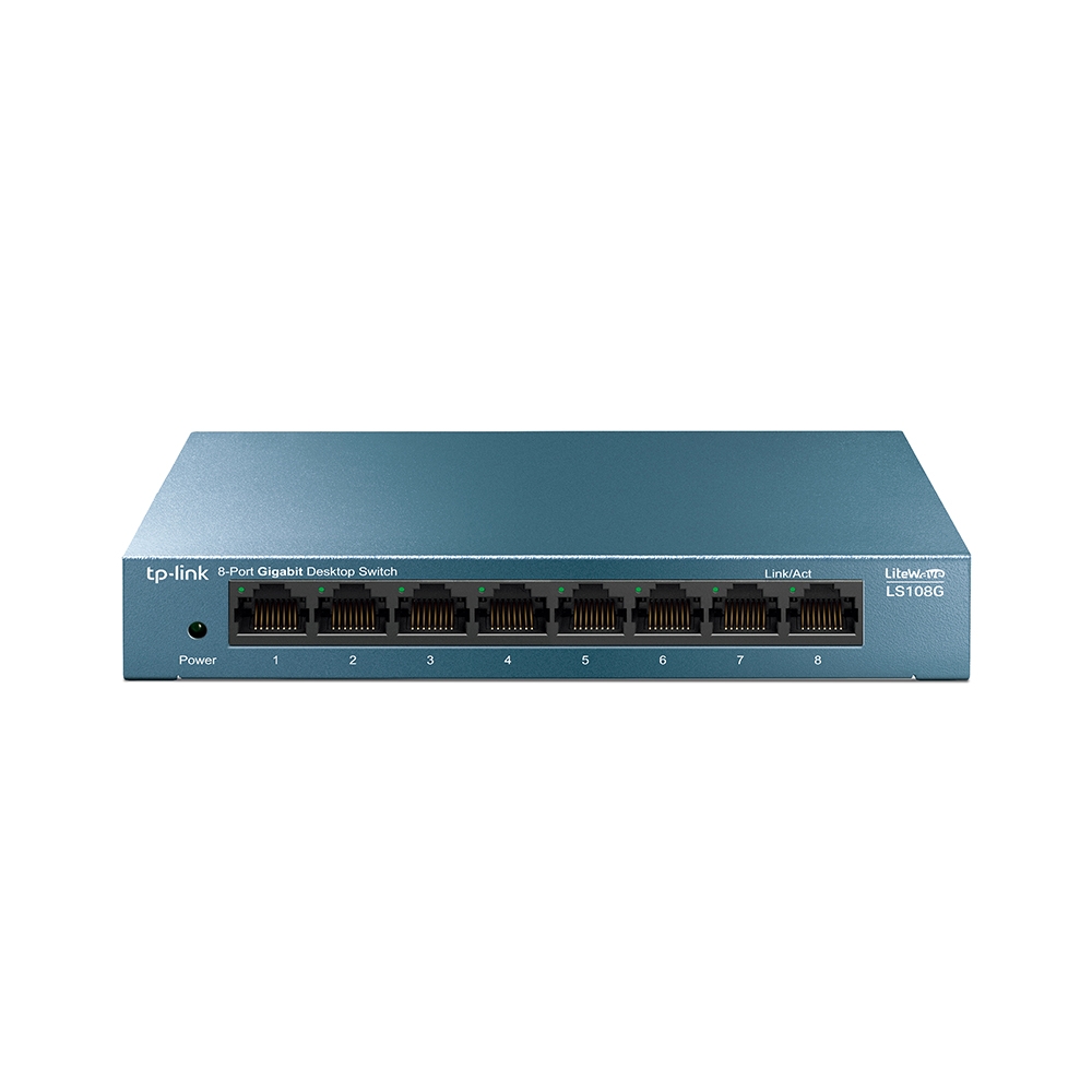 Коммутатор TP-LINK LS108G (8-портовый настольный коммутатор 10/100/1000 Мбит/с,корпус металл)