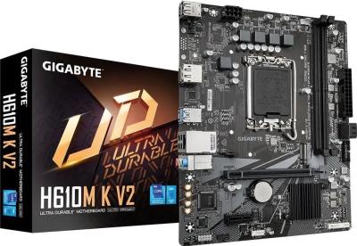 Материнская плата Gigabyte H610M K DDR5 Soc-1700 Intel H610 2xDDR5 mATX  8ch(7.1) GbLAN+HDMI M.2