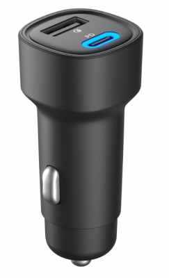 Автомобильное ЗУ OLMIO 48W, Type-C +USB, PowerDelivery, QuickCharger, черное, OLMIO 043378