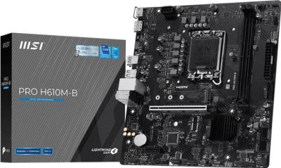 Материнская плата MSI PRO H610M-B DDR5 PCI-E Dsub+HDMI GbLANSATA MicroATX 2DDR5 M.2