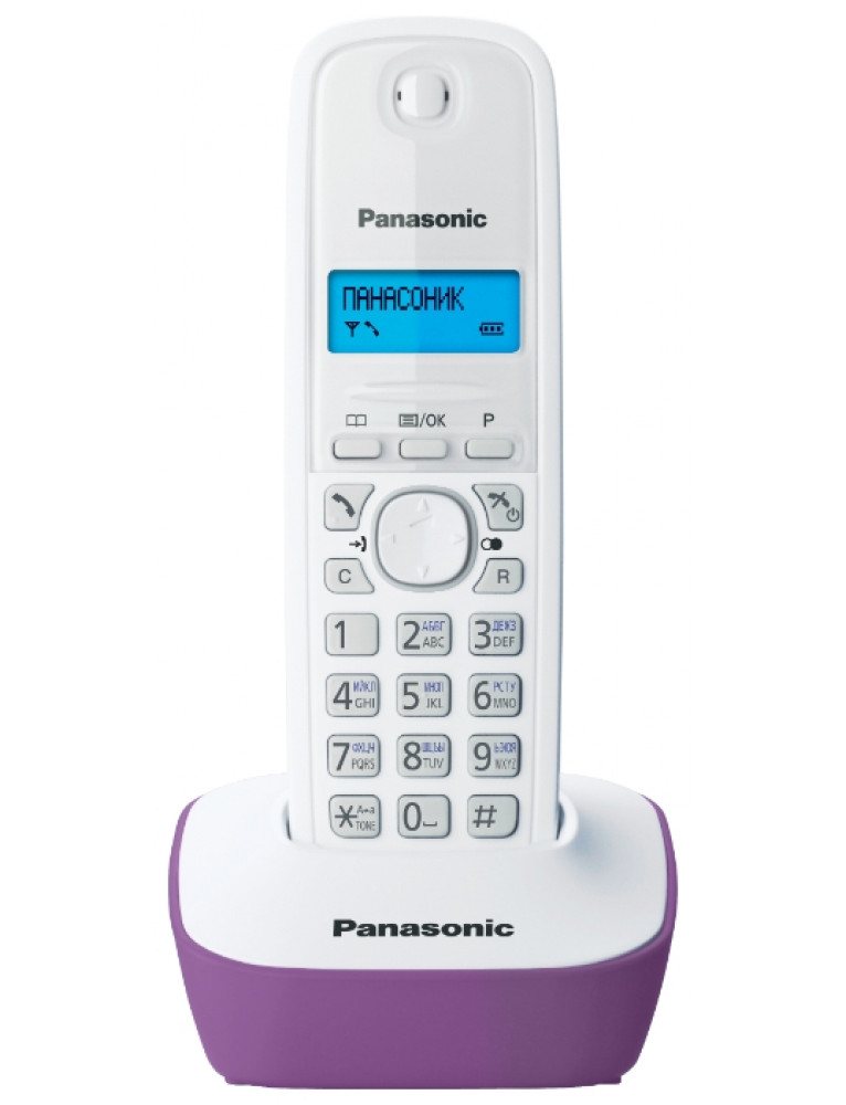 Р/Телефон Dect Panasonic KX-TG1611RUF фиолетовый/белый АОН