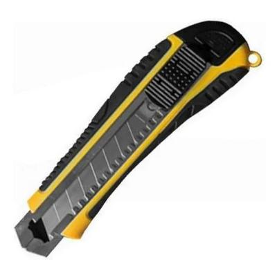 Нож строительный Kolner KUK 18-3 с выдвиж.лезв.18 мм, с противоскол.корпусом, фиксацией лезвия (лезв