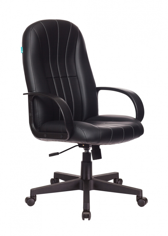 Кресло руководителя Бюрократ T-898AXSN черный Leather Black (чёрная матовая экокожа)