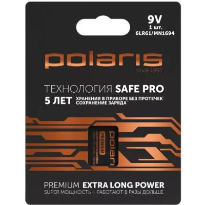 Батарейка Polaris PB 9V (6LR61) (1шт) Premium "Крона"