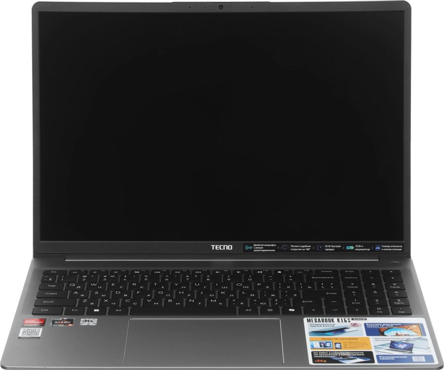 Ноутбук Tecno MegaBook K16SDA <Ryzen 5 7430U/8Gb/SSD512Gb/16"/IPS/WUXGA/W11