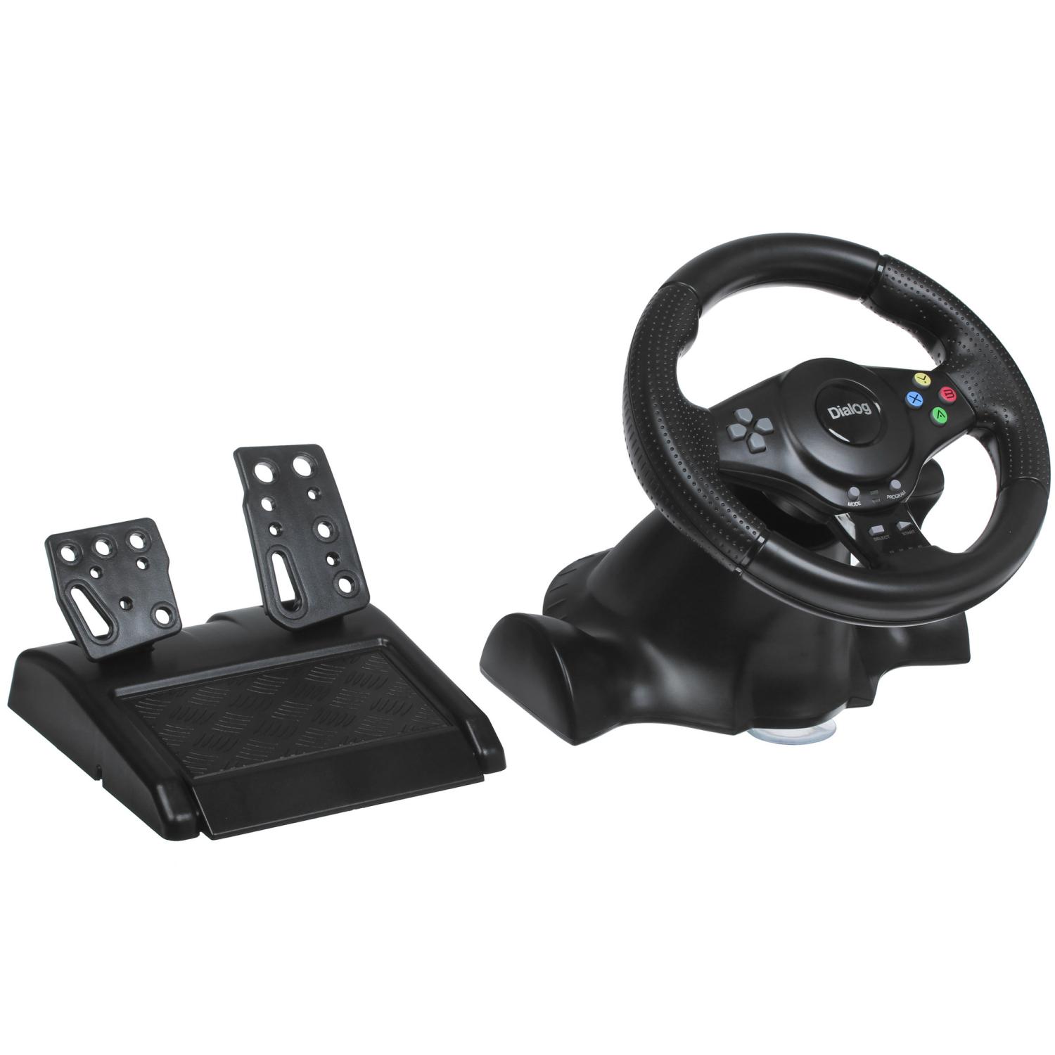 Руль Диалог GW-130VR Dialog Fast Drive - 2 педали, рычаг ПП, PC Xinput&DirectInput, USB