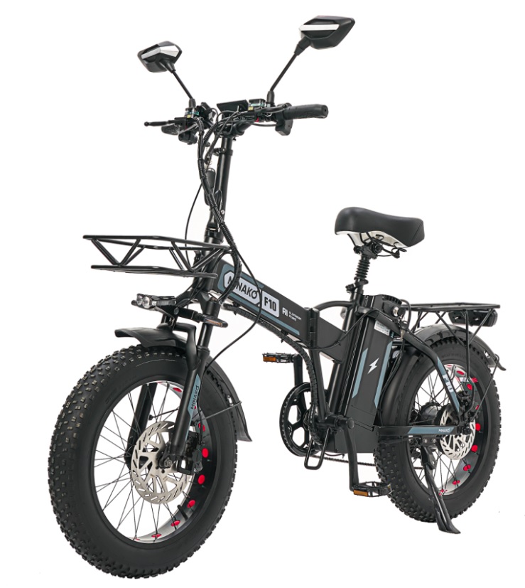 Электровелосипед Minako F10 Pro черный 20'', 48V/20А, складной, гидравлич. тормоз, до 80км на заряде