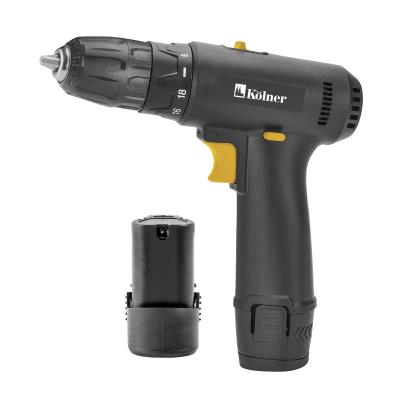 Аккумуляторный шуруповерт Kolner KCD 12/2L 12В, 2Ач, 25Нм, двухмуфтовый быстрозажимной