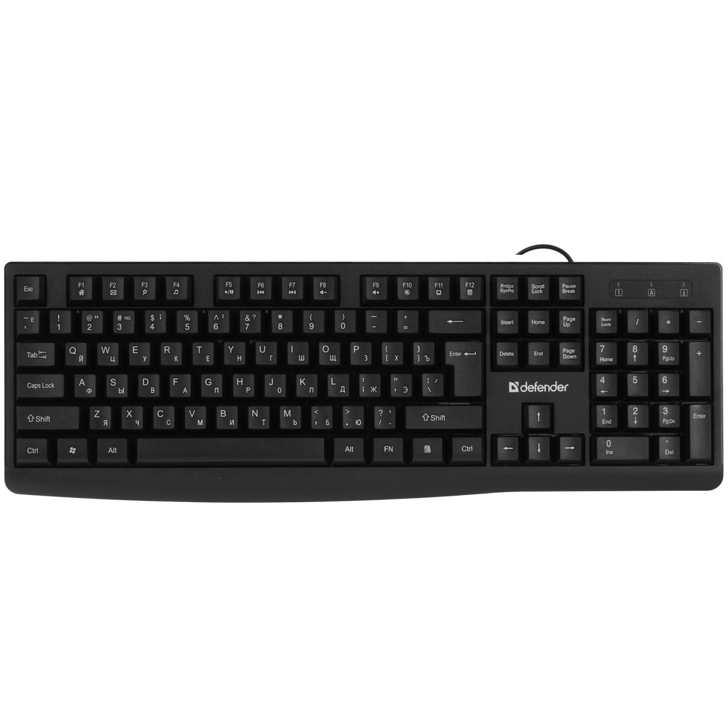 Клавиатура Defender Navigator HB-138 RU,черный,104+FN