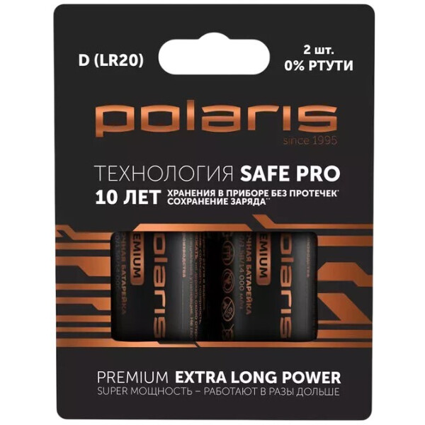 Батарейка Polaris PB 9V (6LR61) (1шт) Optium "Крона"
