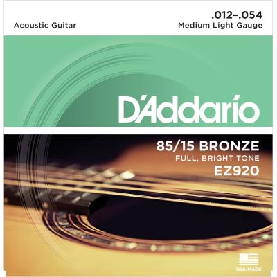 Струны для акустической гитары D'Addario EZ920 <бронза 85/15, Medium Light 12-54>