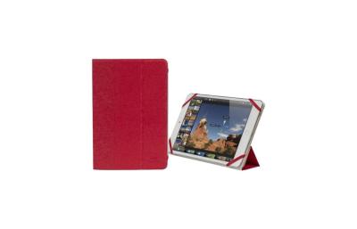 Универсальный чехол 7 - 8", белый/красный, книжка, RivaCase 3122