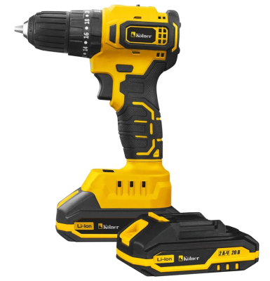 Аккумуляторная ударная дрель-шуруповерт Kolner KCD 20/2BLC бесщеточный, 20В,2Ач,45Нм,30000 уд/мин