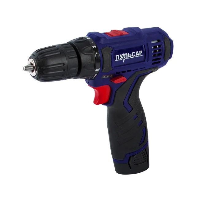 Аккумуляторный шуруповерт Пульсар ДА 12-2 12В, 1Акк 1.3Ач, 25Нм, быстрозажимной (792-674)