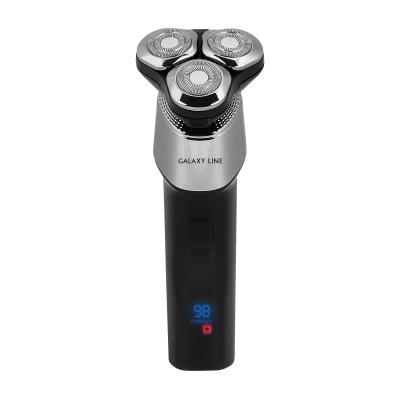 Бритва Galaxy LINE GL 4212 серебряный с черным, роторная