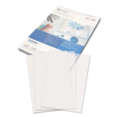 Обложки д/переплета GBC, КОМПЛЕКТ 100шт, PVC Transparent, A4, пластик 150мкм,проз,CE011580Е