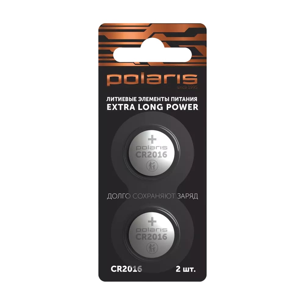 Батарейка Polaris PB CR2016 Premium 2 шт в блистере
