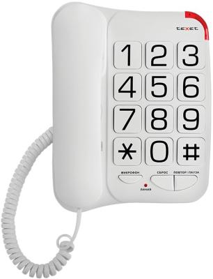 Телефон проводной Texet TX-201 белый