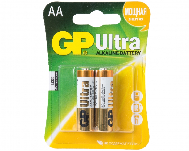 Батарейки GP Ultra GP15AU-CR2 LR6 2шт. блистер