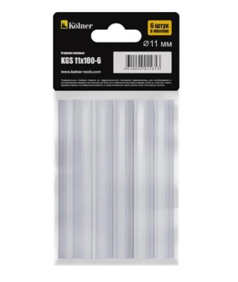 Стержни клеевые Kolner KGS 11x100-6 100мм, диам. 11мм, (6шт)