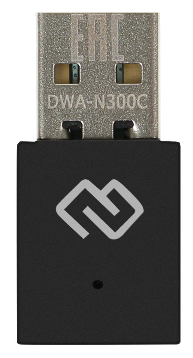 Сетевой адаптер Wi-Fi Digma DWA-N300C N300 USB 2.0 (ант.внутр.) 1ант.